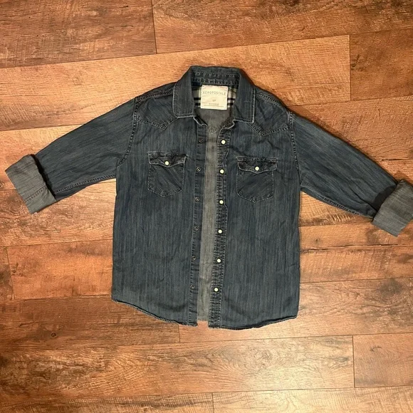 Aeropostale Blue Denim Shirt - Picture 2 of 6